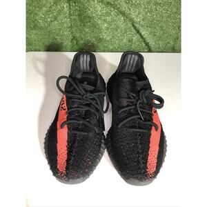 adidas Yeezy Boost 350 V2 Red Stripe Size US 7.5/ EU 40.5- Pre Owned